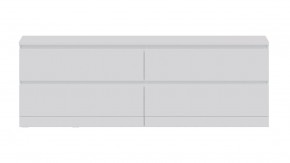 Комод Варма 4Д низкий с четырьмя выдвижными ящиками, цвет белый в Нижневартовске - nizhnevartovsk.mebel24.online | фото 2
