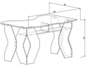 Компьютерный стол КЛ №9.0 (Черный/Красный) в Нижневартовске - nizhnevartovsk.mebel24.online | фото 5