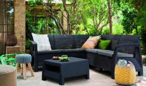 Комплект мебели угловой Корфу Релакс Сет (CORFU II RELAX SET) графит в Нижневартовске - nizhnevartovsk.mebel24.online | фото 3