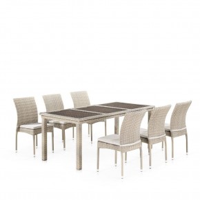 Комплект плетеной мебели T365/Y380C-W85 Latte (6+1) + подушки в Нижневартовске - nizhnevartovsk.mebel24.online | фото 1