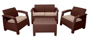 Комплект уличной мебели Yalta Premium Terrace Set (Ялта) шоколадый (+подушки под спину) в Нижневартовске - nizhnevartovsk.mebel24.online | фото 1