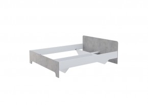 Кровать 1,6 VICTOR (Белый-Бетон) (*без основания) в Нижневартовске - nizhnevartovsk.mebel24.online | фото