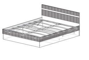 ОЛИВИЯ Кровать 1600 с основанием и ПМ в Нижневартовске - nizhnevartovsk.mebel24.online | фото 4