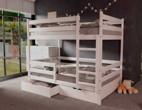 Кровать двухъярусная без крыши 80*190 Белый в Нижневартовске - nizhnevartovsk.mebel24.online | фото