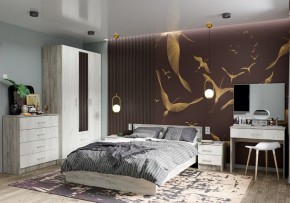 Кровать Гармония КР-602 1400 Дуб крафт серый/Дуб крафт белый в Нижневартовске - nizhnevartovsk.mebel24.online | фото 2