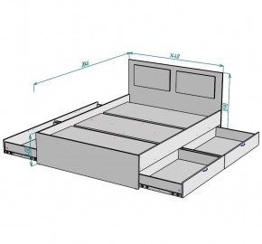 Кровать Ольга L35 (1400) 4 ящика в Нижневартовске - nizhnevartovsk.mebel24.online | фото 2