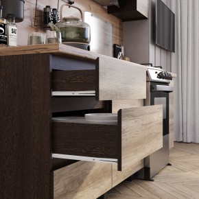 Кухня Энигма 1.6 м (венге/дуб каньон) в Нижневартовске - nizhnevartovsk.mebel24.online | фото 2