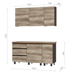 Кухня Энигма 1.6 м (венге/дуб каньон) в Нижневартовске - nizhnevartovsk.mebel24.online | фото 5