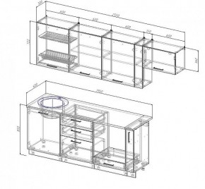 Кухонный гарнитур Антрацит 2550 (Стол. 38мм) в Нижневартовске - nizhnevartovsk.mebel24.online | фото 3