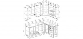 Кухонный гарнитур Белый Глянец 2200*1600 h950 (Стол. 38мм) в Нижневартовске - nizhnevartovsk.mebel24.online | фото 2