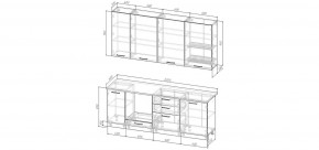 Кухонный гарнитур Белый Глянец 2200 h950 (Стол. 38мм) в Нижневартовске - nizhnevartovsk.mebel24.online | фото 2