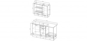 Кухонный гарнитур Каппучино 1600 (Стол. 38мм) в Нижневартовске - nizhnevartovsk.mebel24.online | фото 2