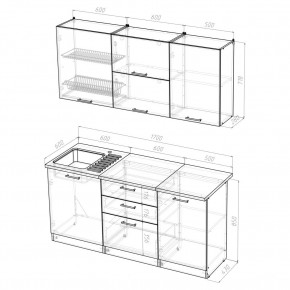 Кухонный гарнитур Лира Экстра 1700 в Нижневартовске - nizhnevartovsk.mebel24.online | фото 4
