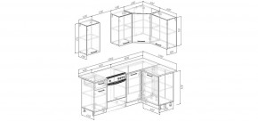 Кухонный гарнитур Меренга 2000*1200 (Стол. 38мм) в Нижневартовске - nizhnevartovsk.mebel24.online | фото 2