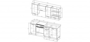 Кухонный гарнитур Меренга 2000 (Стол. 38мм) в Нижневартовске - nizhnevartovsk.mebel24.online | фото 2