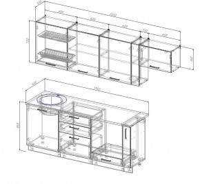 Кухонный гарнитур Муссон 2550 (Стол. 26мм) в Нижневартовске - nizhnevartovsk.mebel24.online | фото 2