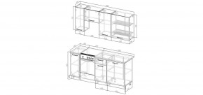 Кухонный гарнитур Смоки 1800 (Стол. 26мм) в Нижневартовске - nizhnevartovsk.mebel24.online | фото 2