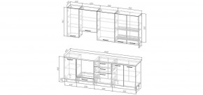 Кухонный гарнитур Смоки 2400 h950 (Стол. 38 мм) в Нижневартовске - nizhnevartovsk.mebel24.online | фото 2