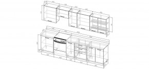 Кухонный гарнитур Смоки 3000 (Стол. 38 мм) в Нижневартовске - nizhnevartovsk.mebel24.online | фото 2