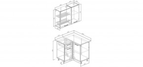 Кухонный гарнитур угловой Смоки 1000*1000 (Стол. 26мм) в Нижневартовске - nizhnevartovsk.mebel24.online | фото 2