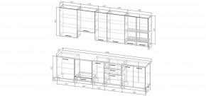 Кухонный гарнитур Умбра 3000 h950 (Стол. 38мм) в Нижневартовске - nizhnevartovsk.mebel24.online | фото 2