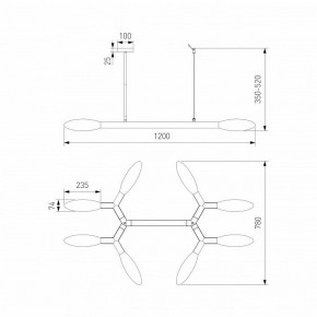 Люстра на штанге Eurosvet Covalent 30180 черный в Нижневартовске - nizhnevartovsk.mebel24.online | фото 3