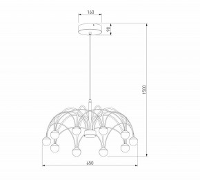 Люстра на штанге Eurosvet Ragno 90030/10 LED золото в Нижневартовске - nizhnevartovsk.mebel24.online | фото 5