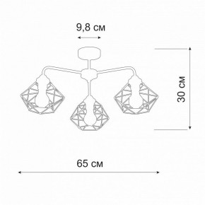 Люстра на штанге Vitaluce V4258 V4258-0/3PL в Нижневартовске - nizhnevartovsk.mebel24.online | фото 2