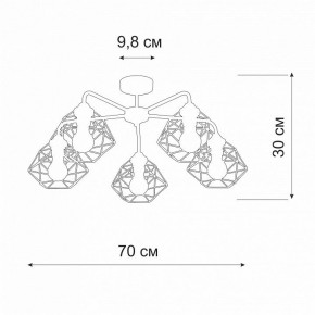 Люстра на штанге Vitaluce V4258 V4258-0/5PL в Нижневартовске - nizhnevartovsk.mebel24.online | фото 2