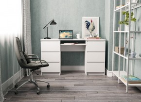МОРИ МС-2 Стол 6 ящиков (белый) в Нижневартовске - nizhnevartovsk.mebel24.online | фото