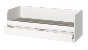 МС "Хилтон" Кровать 0,8 (Белый текстурный) в Нижневартовске - nizhnevartovsk.mebel24.online | фото 2
