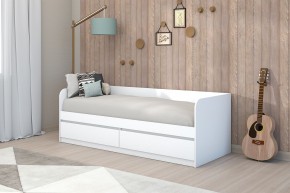 МС "Хилтон" Кровать 0,8 (Белый текстурный) в Нижневартовске - nizhnevartovsk.mebel24.online | фото 3