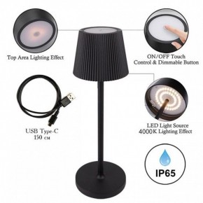 Настольная лампа декоративная Arte Lamp Fuyue A1616LT-1BK в Нижневартовске - nizhnevartovsk.mebel24.online | фото 3