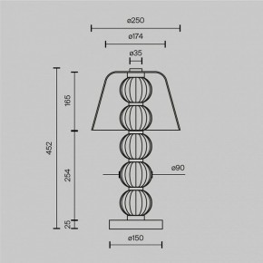 Настольная лампа декоративная Maytoni Amulet MOD555TL-L8G3K в Нижневартовске - nizhnevartovsk.mebel24.online | фото 4