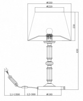 Настольная лампа декоративная Maytoni Riverside MOD018TL-01CH в Нижневартовске - nizhnevartovsk.mebel24.online | фото 6