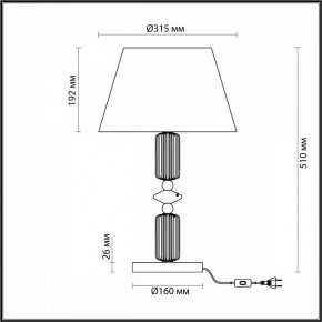 Настольная лампа декоративная Odeon Light Candy 4861/1TA в Нижневартовске - nizhnevartovsk.mebel24.online | фото 4