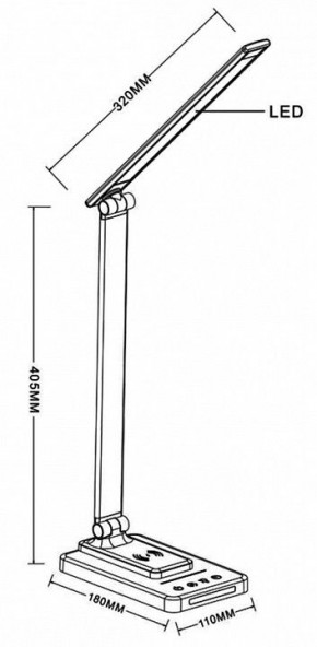 Настольная лампа офисная Arte Lamp William A5122LT-1WH в Нижневартовске - nizhnevartovsk.mebel24.online | фото 3