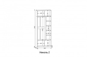 НИКОЛЬ 2 шкаф 2-х створчатый в Нижневартовске - nizhnevartovsk.mebel24.online | фото 3