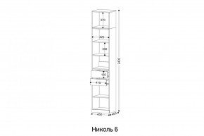 НИКОЛЬ 6 Пенал в Нижневартовске - nizhnevartovsk.mebel24.online | фото 2