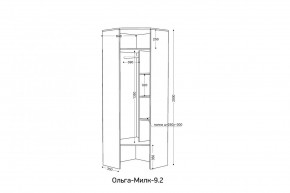ОЛЬГА-МИЛК 9.2 Шкаф угловой с зеркалом в Нижневартовске - nizhnevartovsk.mebel24.online | фото 2