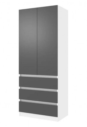 ПАРУС Шкаф 2-х ств. 800 (белый/графит) в Нижневартовске - nizhnevartovsk.mebel24.online | фото