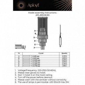 Подвесная люстра Aployt Francesca APL.859.06.90 в Нижневартовске - nizhnevartovsk.mebel24.online | фото 13