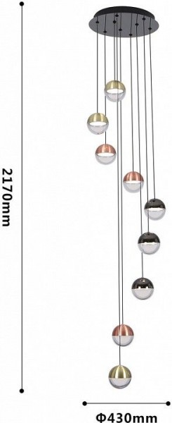 Подвесная люстра Favourite Luna 4371-9P в Нижневартовске - nizhnevartovsk.mebel24.online | фото 5