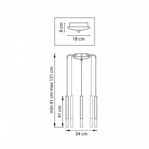 Подвесная люстра Lightstar Tubo L5T747133 в Нижневартовске - nizhnevartovsk.mebel24.online | фото 3