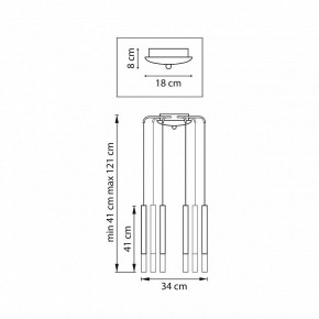 Подвесная люстра Lightstar Tubo L8T747147 в Нижневартовске - nizhnevartovsk.mebel24.online | фото 2