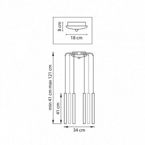 Подвесная люстра Lightstar Tubo L8T747243 в Нижневартовске - nizhnevartovsk.mebel24.online | фото 3