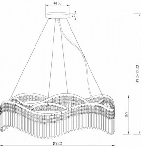 Подвесная люстра Maytoni Gracia DIA201PL-10G в Нижневартовске - nizhnevartovsk.mebel24.online | фото 4
