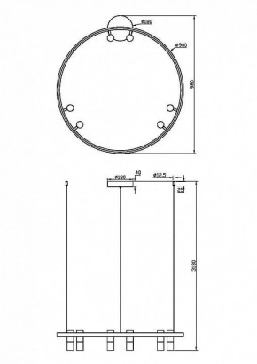 Подвесная люстра Maytoni Halo MOD102PL-L42WK в Нижневартовске - nizhnevartovsk.mebel24.online | фото 4