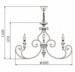 Подвесная люстра Maytoni Karina H631-PL-08-B в Нижневартовске - nizhnevartovsk.mebel24.online | фото 3