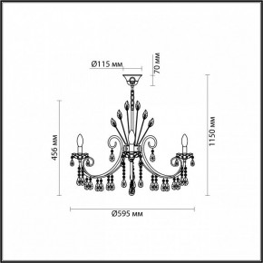 Подвесная люстра Odeon Light Versia 4977/6 в Нижневартовске - nizhnevartovsk.mebel24.online | фото 5